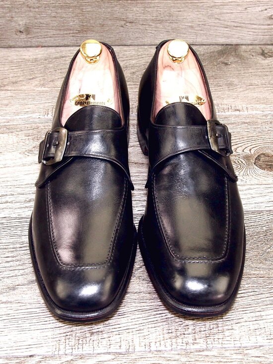 * NOS * $325 Allen Edmonds MILAN Monkstrap 10.5 B Narrow Blk * add $15 new Trees main image 11